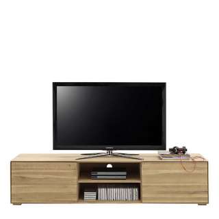 TV Bank in Eiche Bianco Wildeiche Massivholz