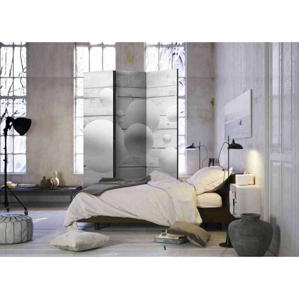Raumtrenner mit 3D Kugel Motiv 135 cm breit