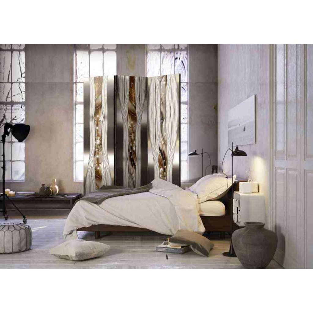 Schlafzimmer Paravent mit Diamant Motiven modern