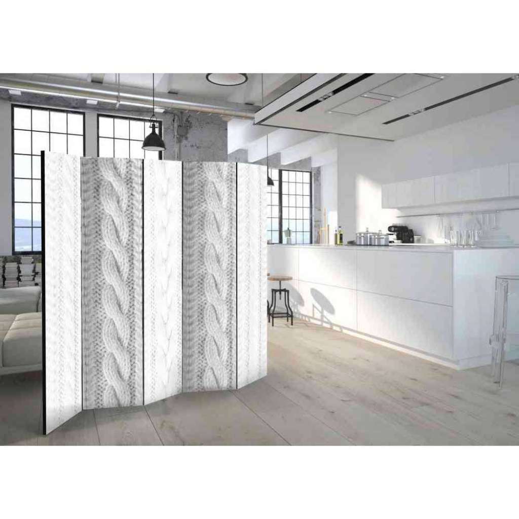 Spanische Wand mit Zopfmuster skandinavischen Look