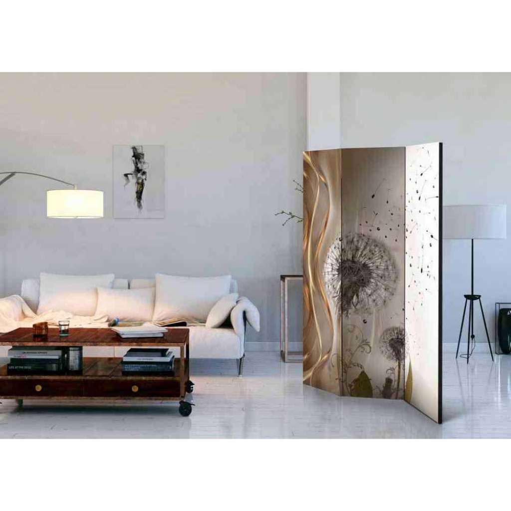 Leinwand Paravent mit Pusteblumen Motiv modern