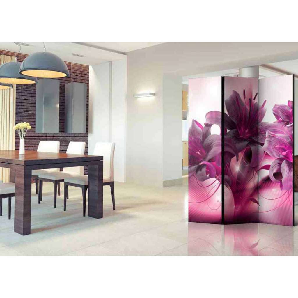 Spanische Wand in Pink und Violett Lilienblüten