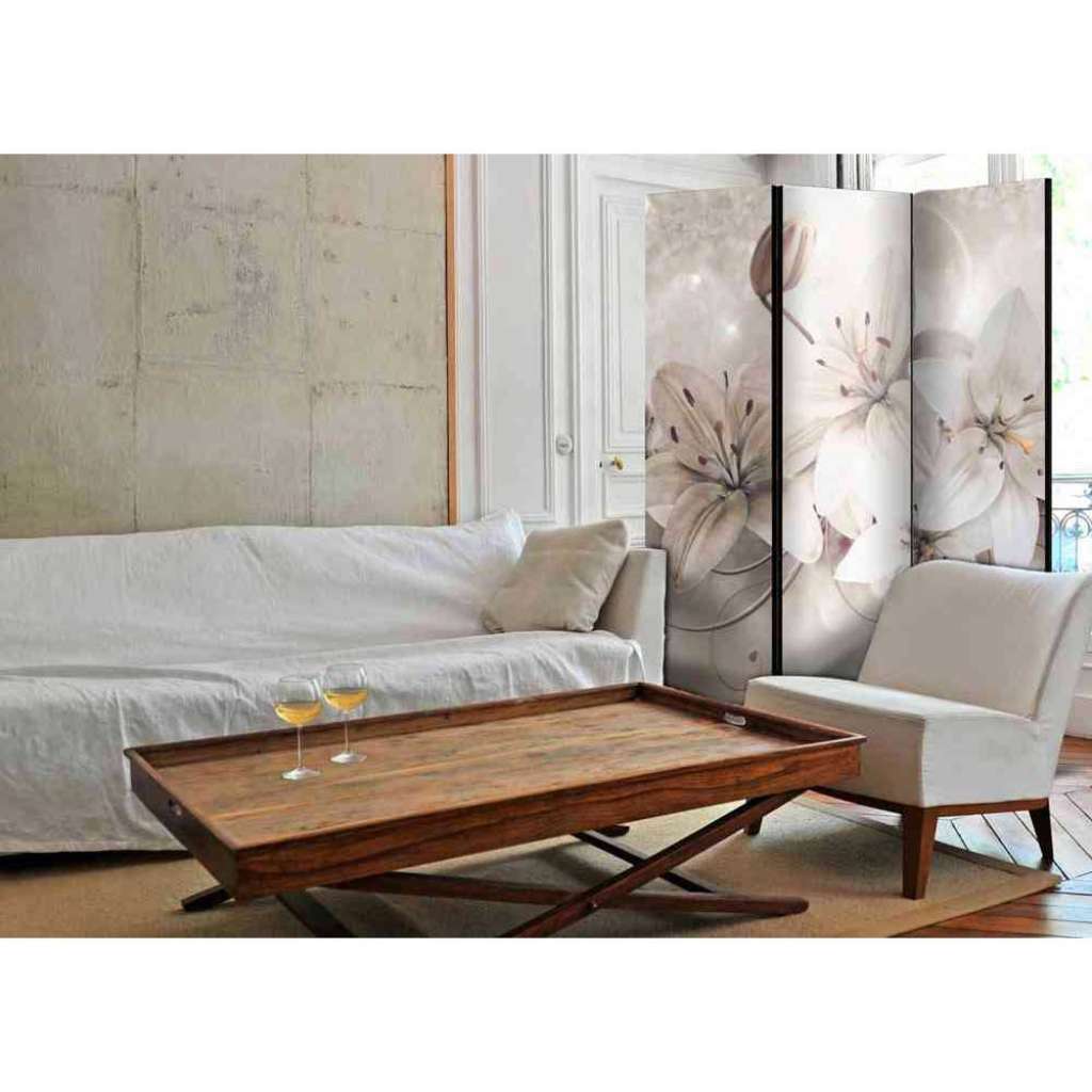 Spanische Wand mit weißen Lilien 135 cm breit