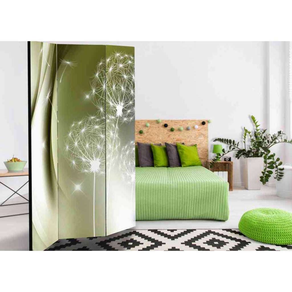 Paravent mit Pusteblumen aus Leinwand