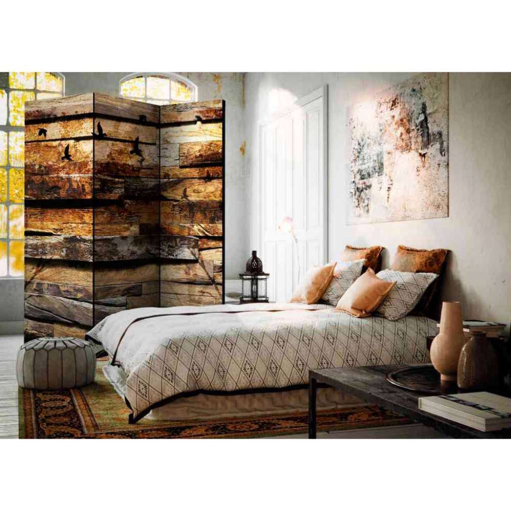 Paravent Sichtschutz in Holz Optik modern