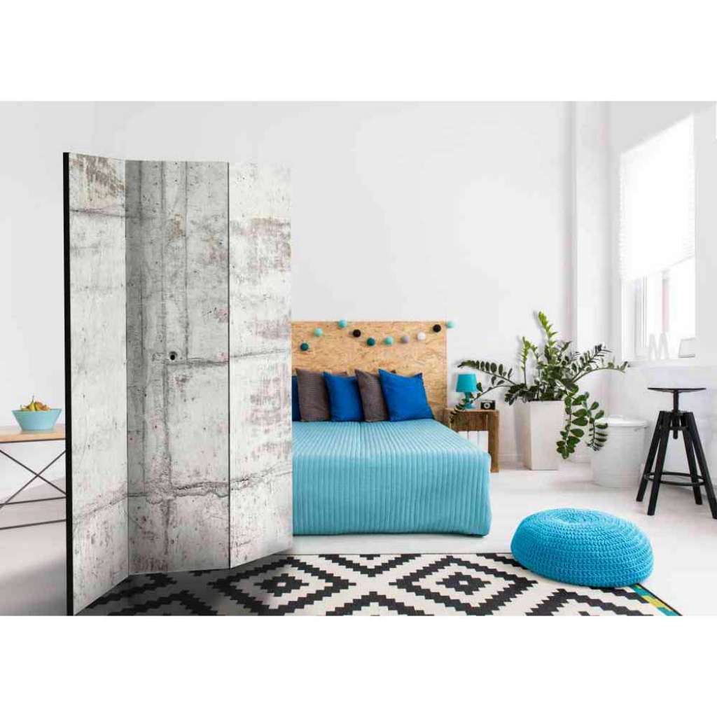 Design Paravent mit Betonwand Motiv modern