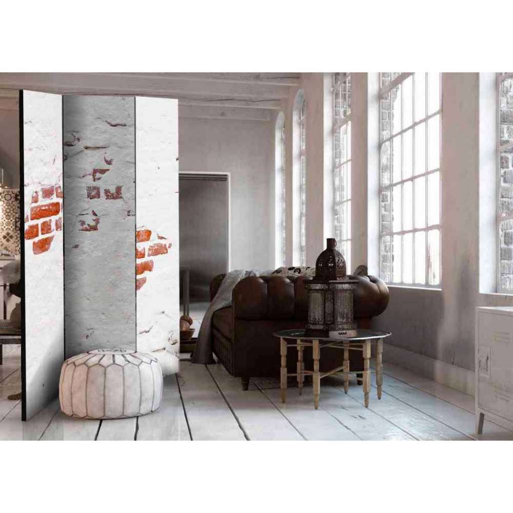 Spanische Wand mit Vintage Mauer Motiv 3-teilig