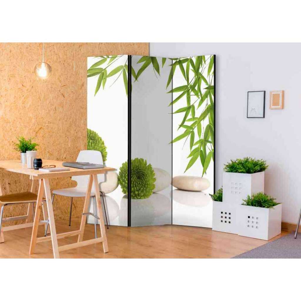 Büro Paravent mit Zen Motiv 135 cm breit