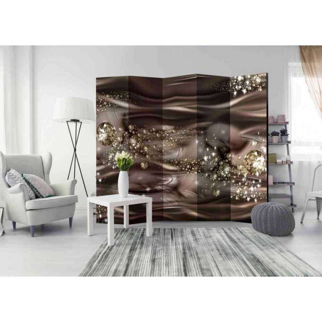 Spanische Wand in dunkel Braun Diamanten