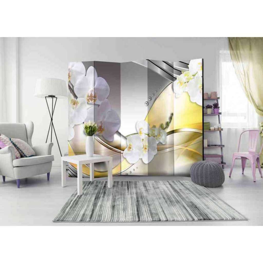 Spanischer Raumteiler mit Orchideen Motiv 5-teilig