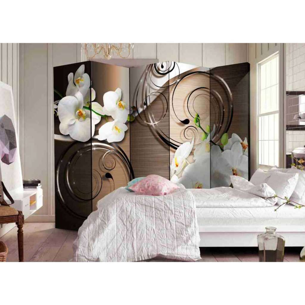 Motiv Paravent mit weißer Orchidee 5-teilig