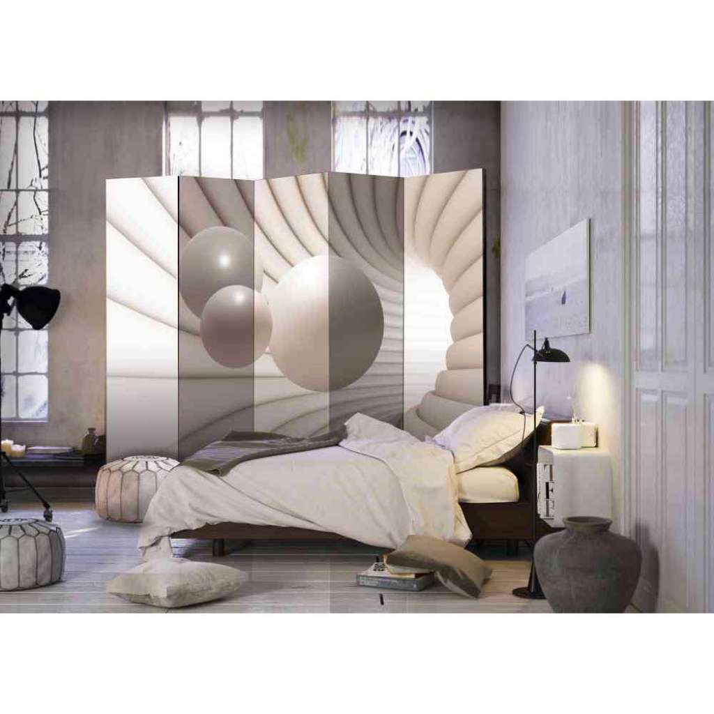 Spanische Wand mit 3D Kugel 5 Elementen