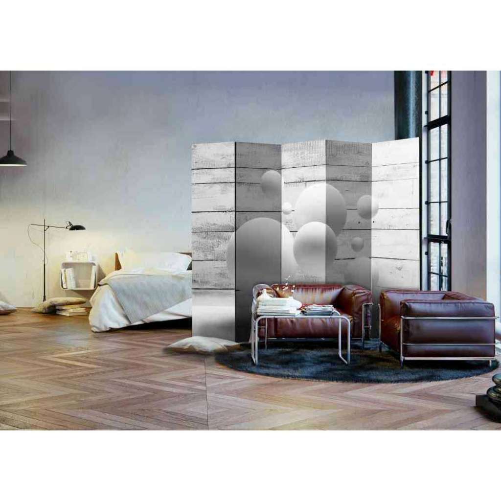 Spanischer Raumteiler mit 3D Kugel Motiv 225 cm breit
