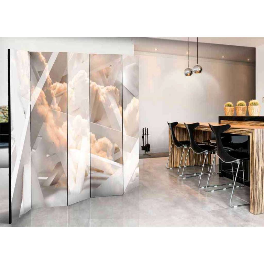 Esszimmer Paravent mit Wolken 225 cm breit