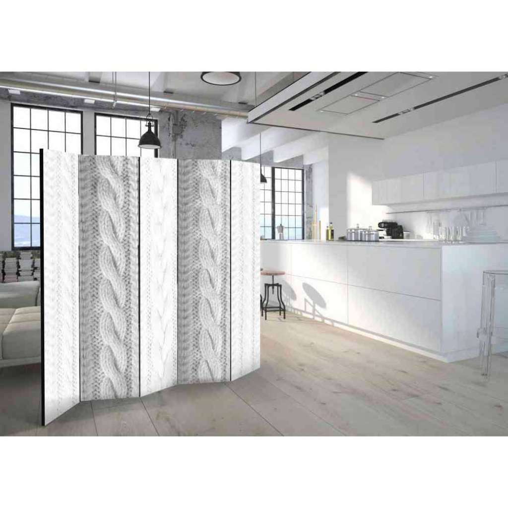 Design Paravent mit Zopfmuster skandinavischen Look