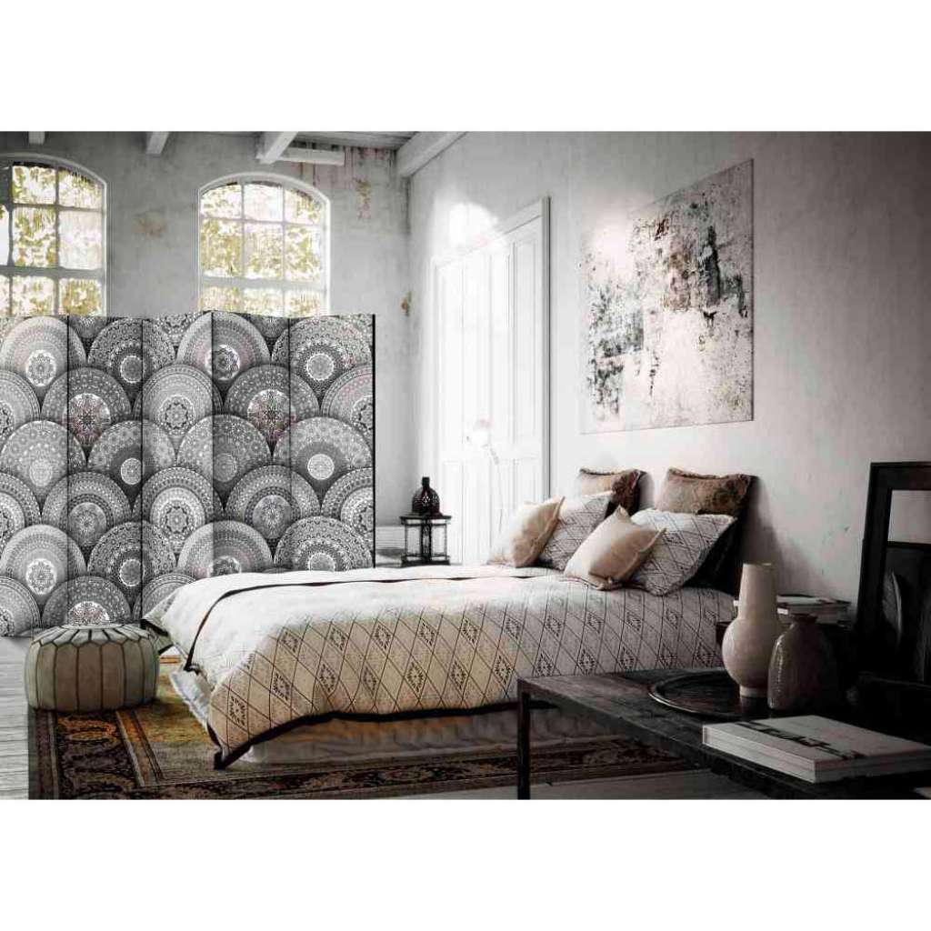 Design Paravent mit Mandala Motiven 5 Elementen