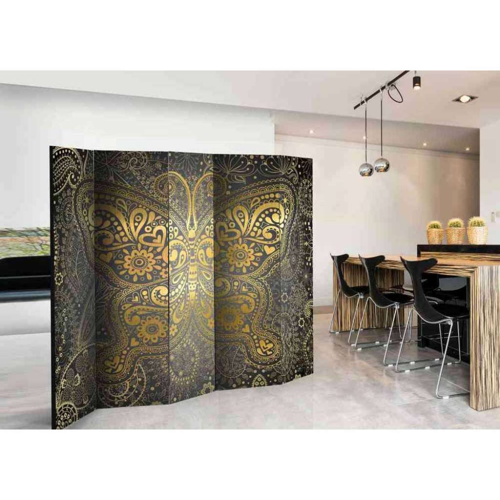 Paravent im orientalischen Design Schmetterling Motiv