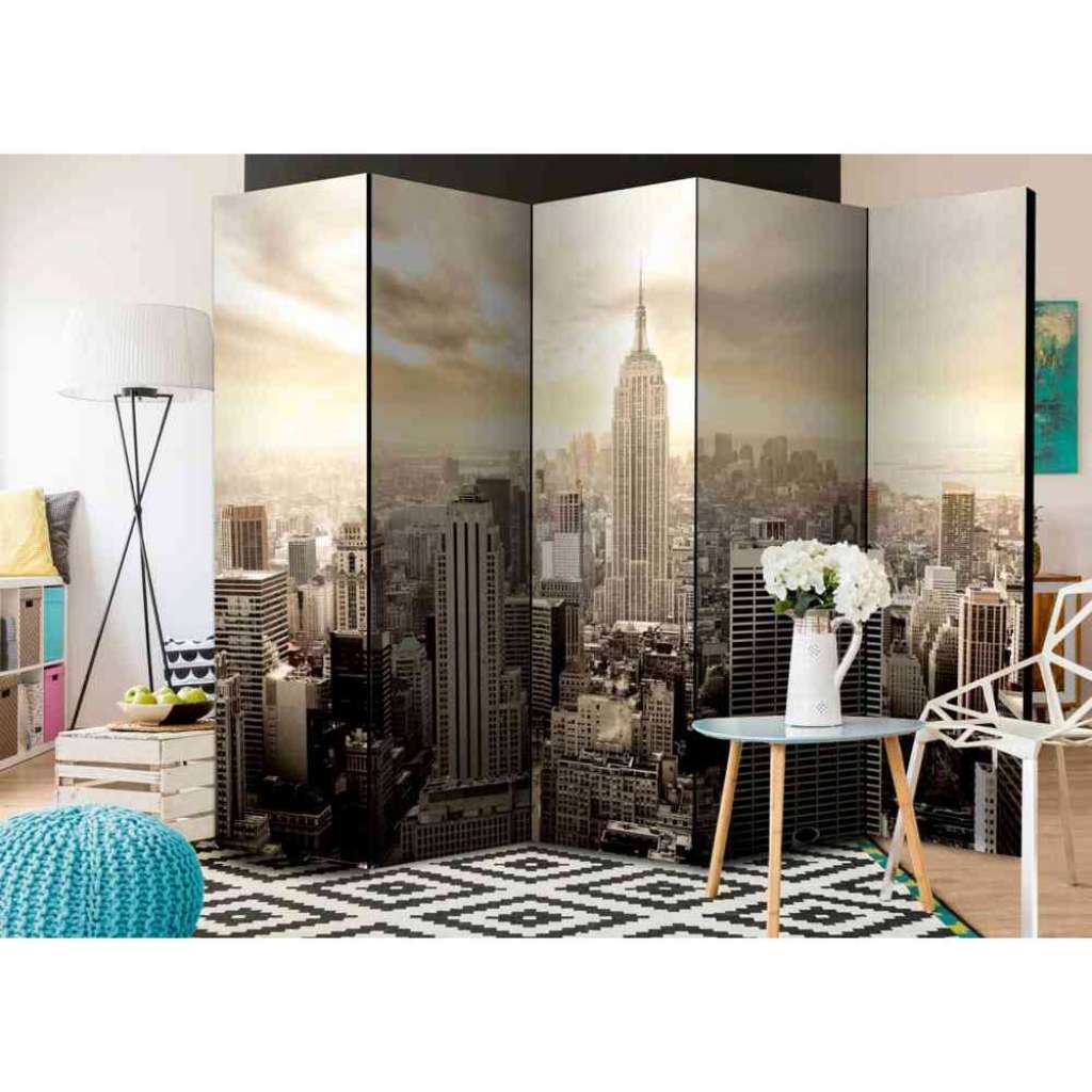 5-teiliger Paravent im New York Design 225 cm breit
