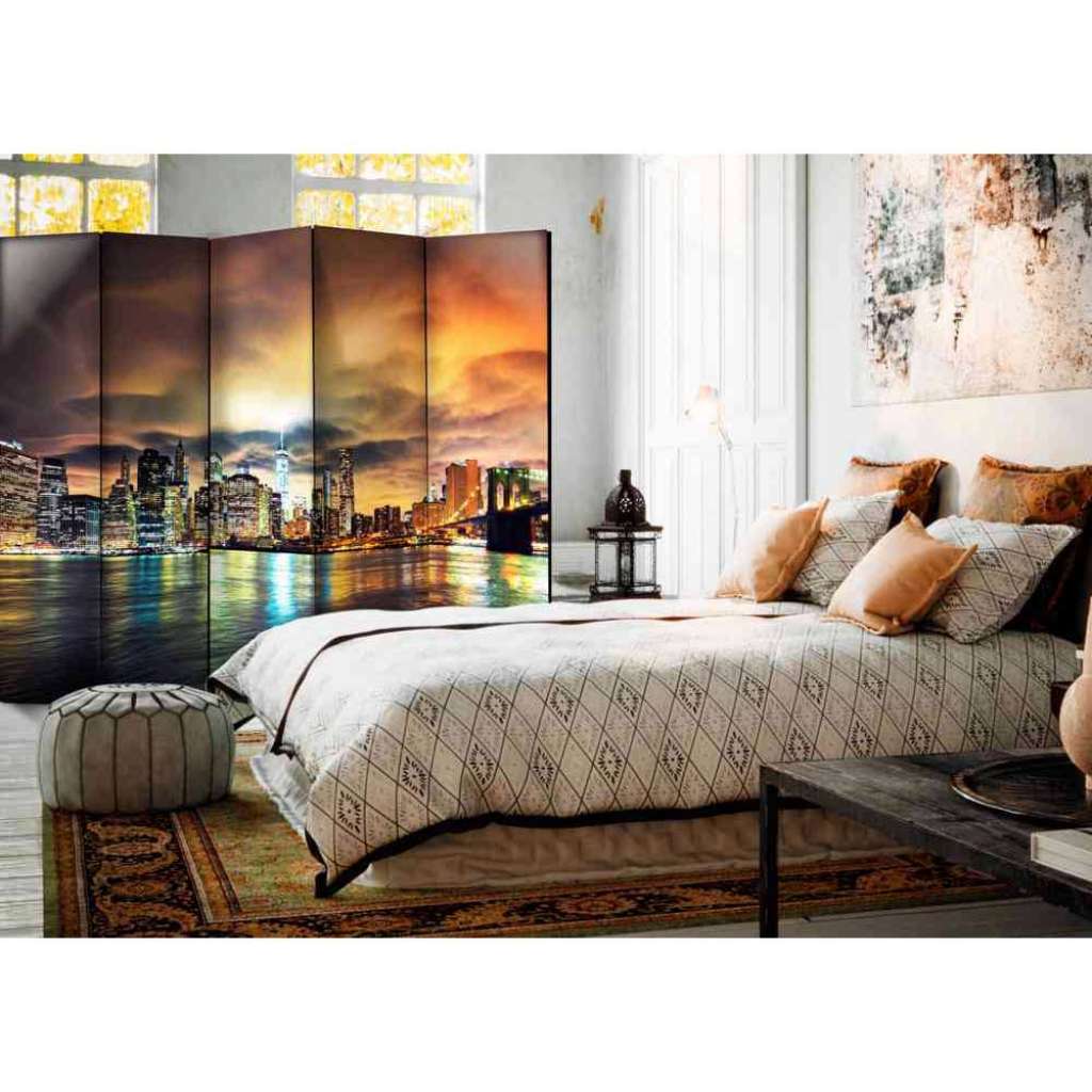 Raumtrenner Paravent 5 teilig New York Design