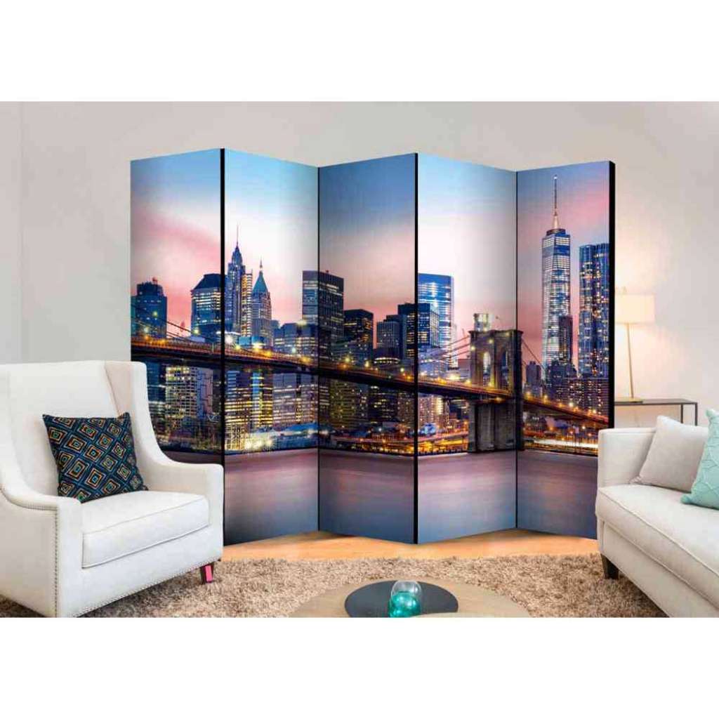 Paravent mit Stadt Motiv 225 cm breit