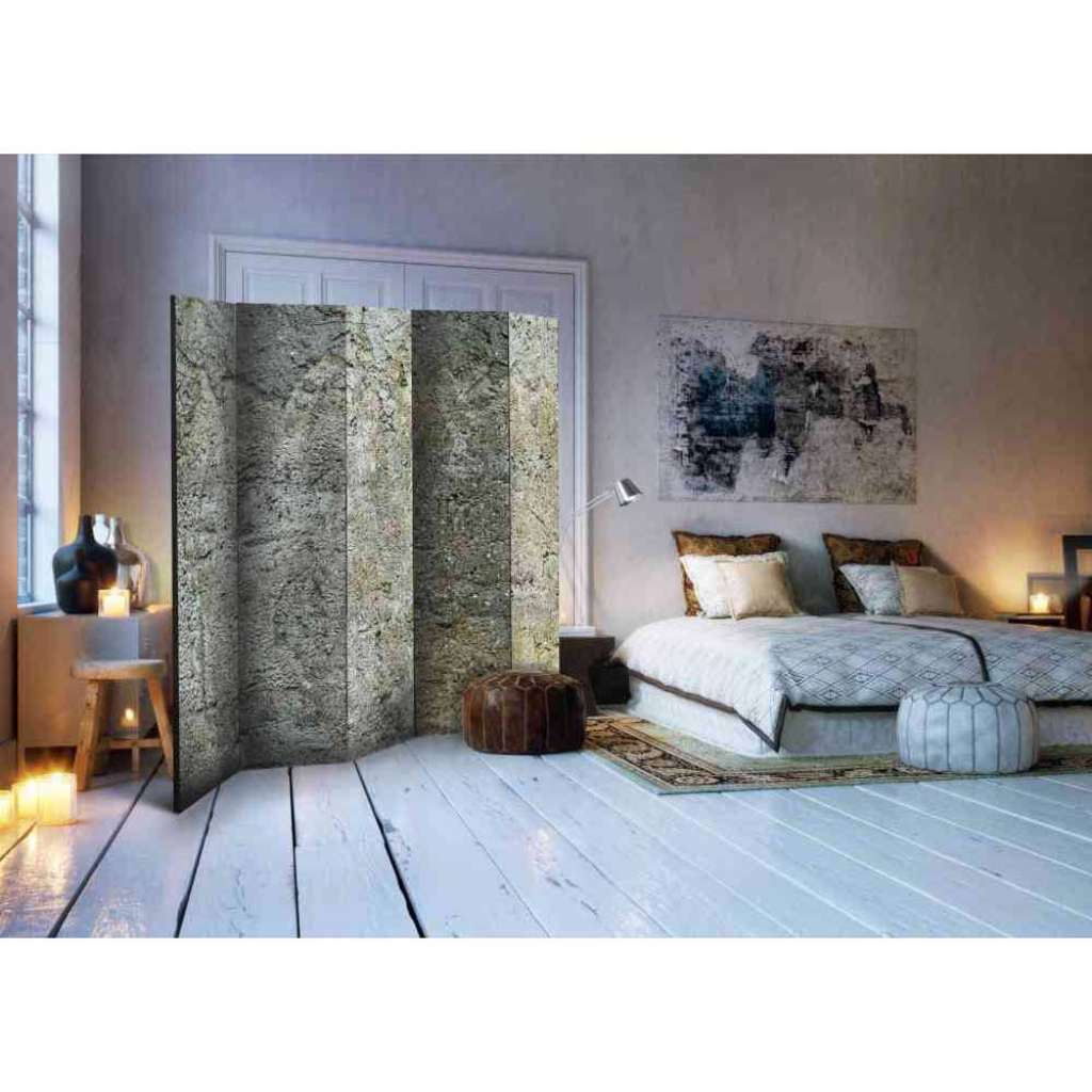 Spanischer Raumteiler mit Steinwand Motiv 225 cm breit