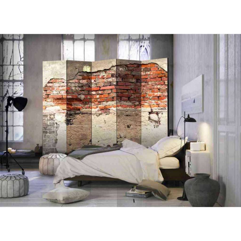 Paravent mit Stadtmauer Motiv 225 cm breit