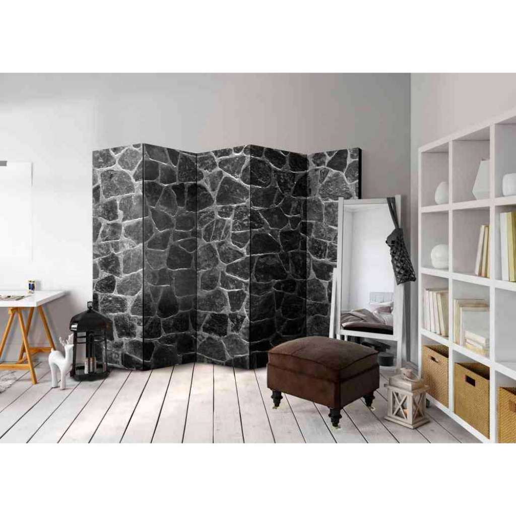 Spanischer Raumteiler mit Steinmauer Motiv 5 teilig