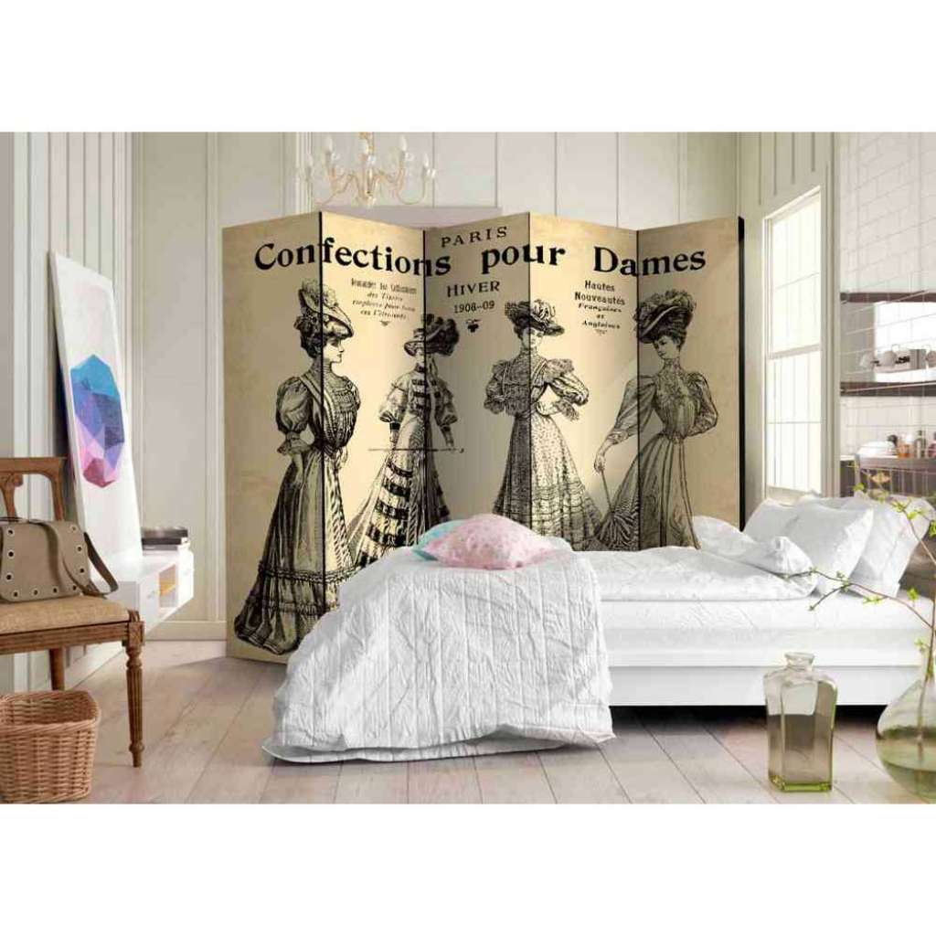 Spanischer Raumteiler mit nostalgischen Damen Motiven Vintage Look