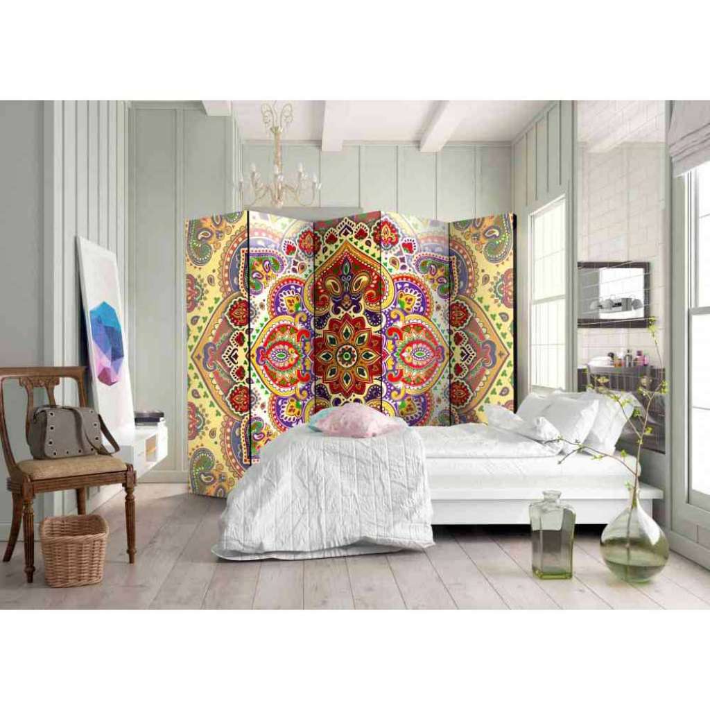 Raumtrennwand in Bunt Mandala Motiv