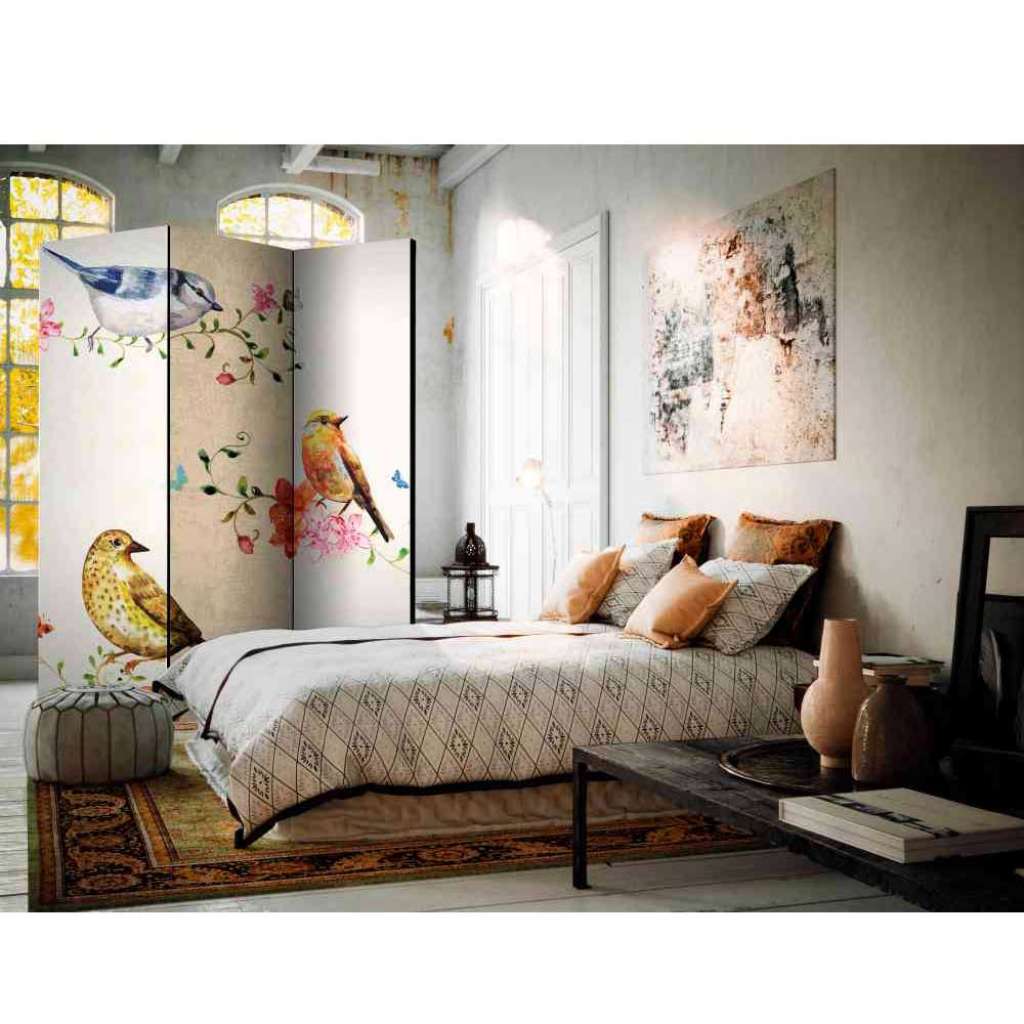 Spanische Wand mit Vogel Motiven 135 cm breit