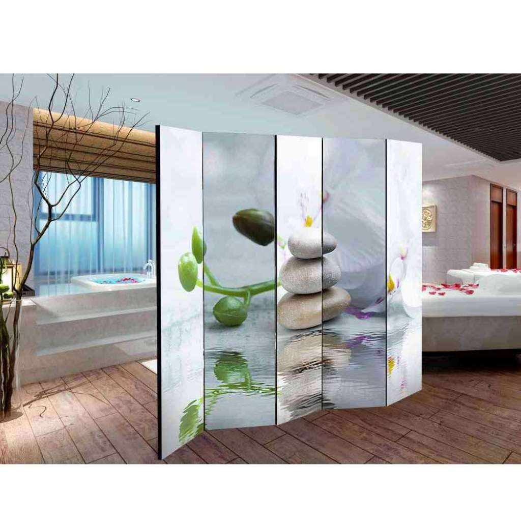 Raumteiler Paravent mit Zen Motiv 225 cm breit