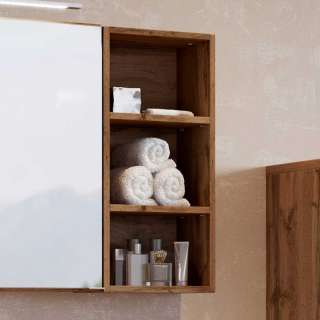 Badezimmer Hängeregal in Wildeichefarben 30 cm breit