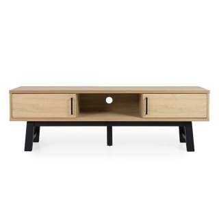TV Board mit Eiche furniert 160 cm breit