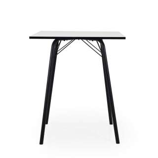 Hochtisch in Weiß und Schwarz 80 cm breit