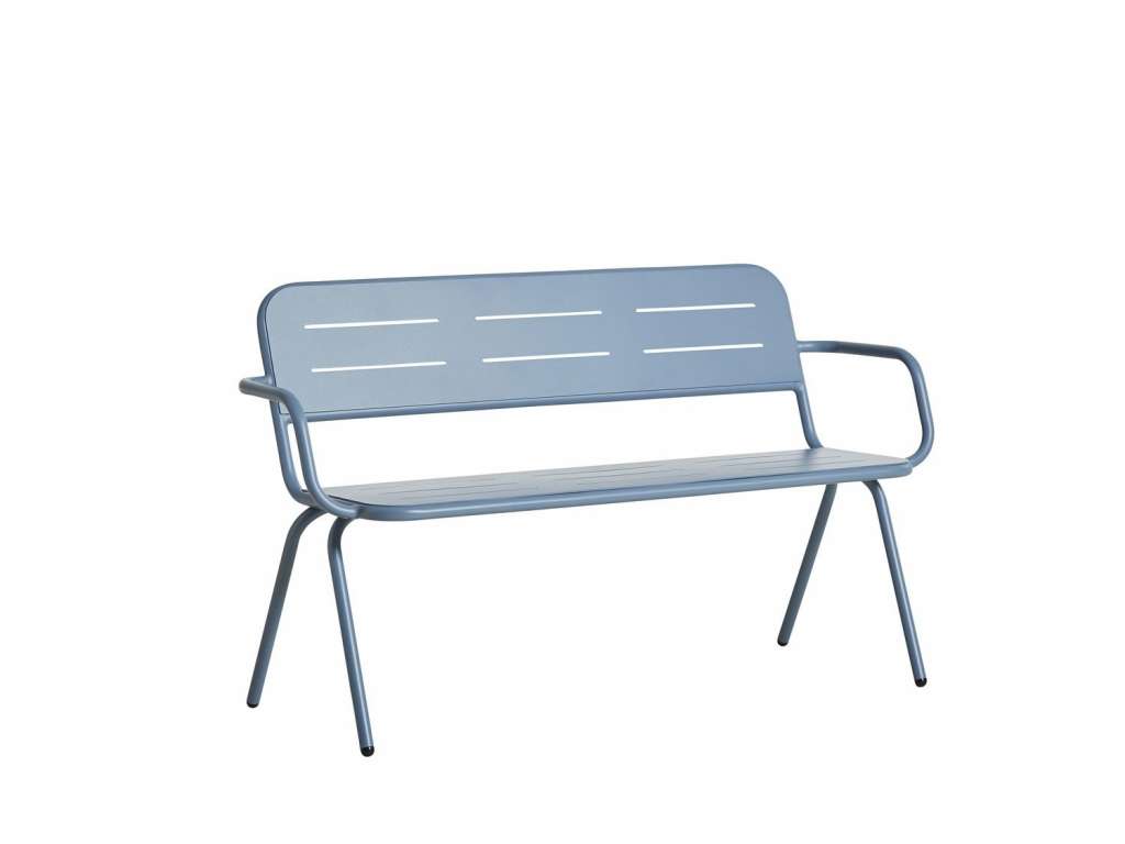 Woud - Ray Bank - Blue - mit Armlehne - outdoor