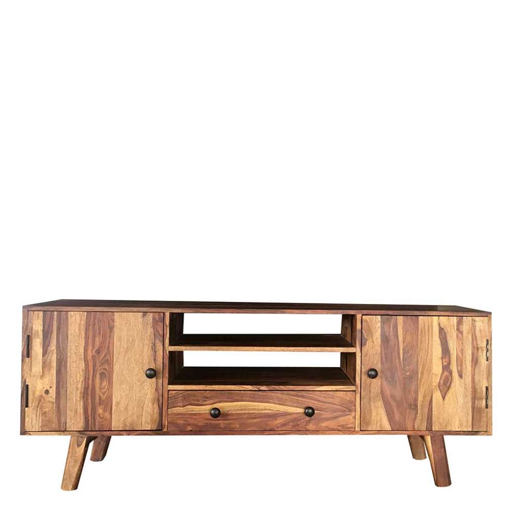 TV Möbel aus Sheesham Massivholz 140 cm breit