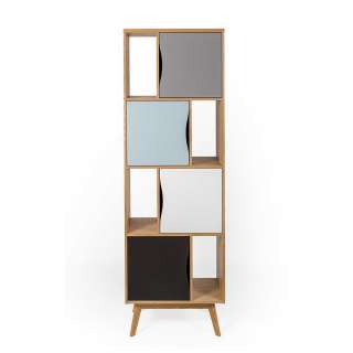 Standregal im Skandi Design mehrfarbig