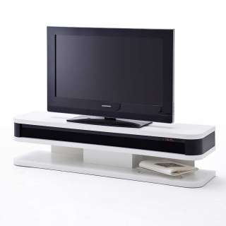 TV Lowboard Soundsystem Weiß und Schwarz