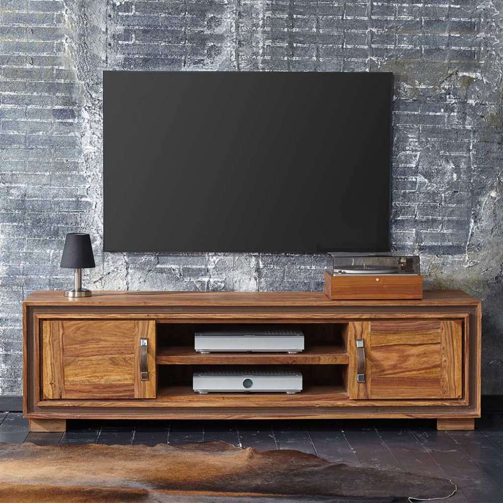 Fernseher Unterschrank aus Sheesham Massivholz Landhaus Design