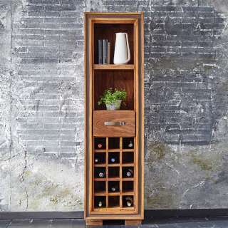 Wein Regal aus Sheesham Massivholz Landhausstil