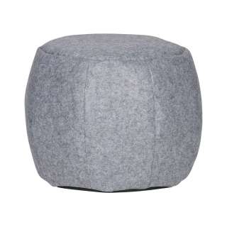 Polsterhocker aus Filz Grau