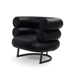 Classicon - Bibendum Sessel - Classic Leder Grau - Gestell schwarz - indoor