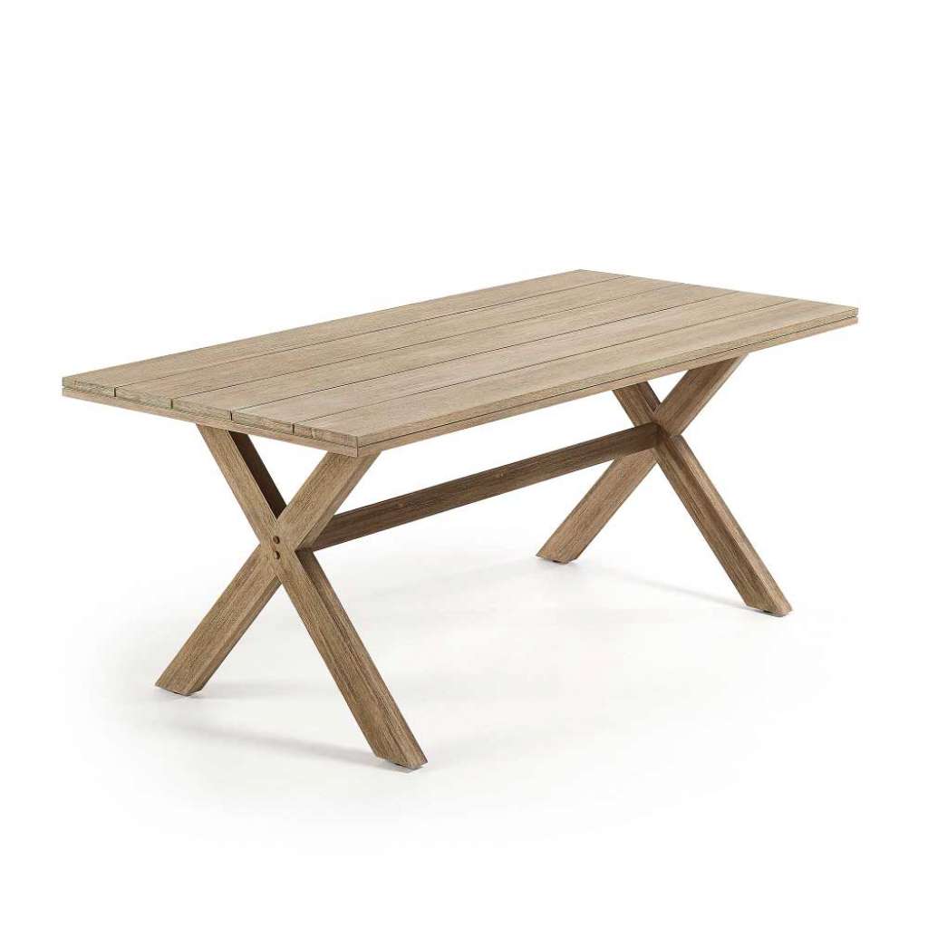Esszimmertisch aus Eukalyptusholz Grey Wash lackiert