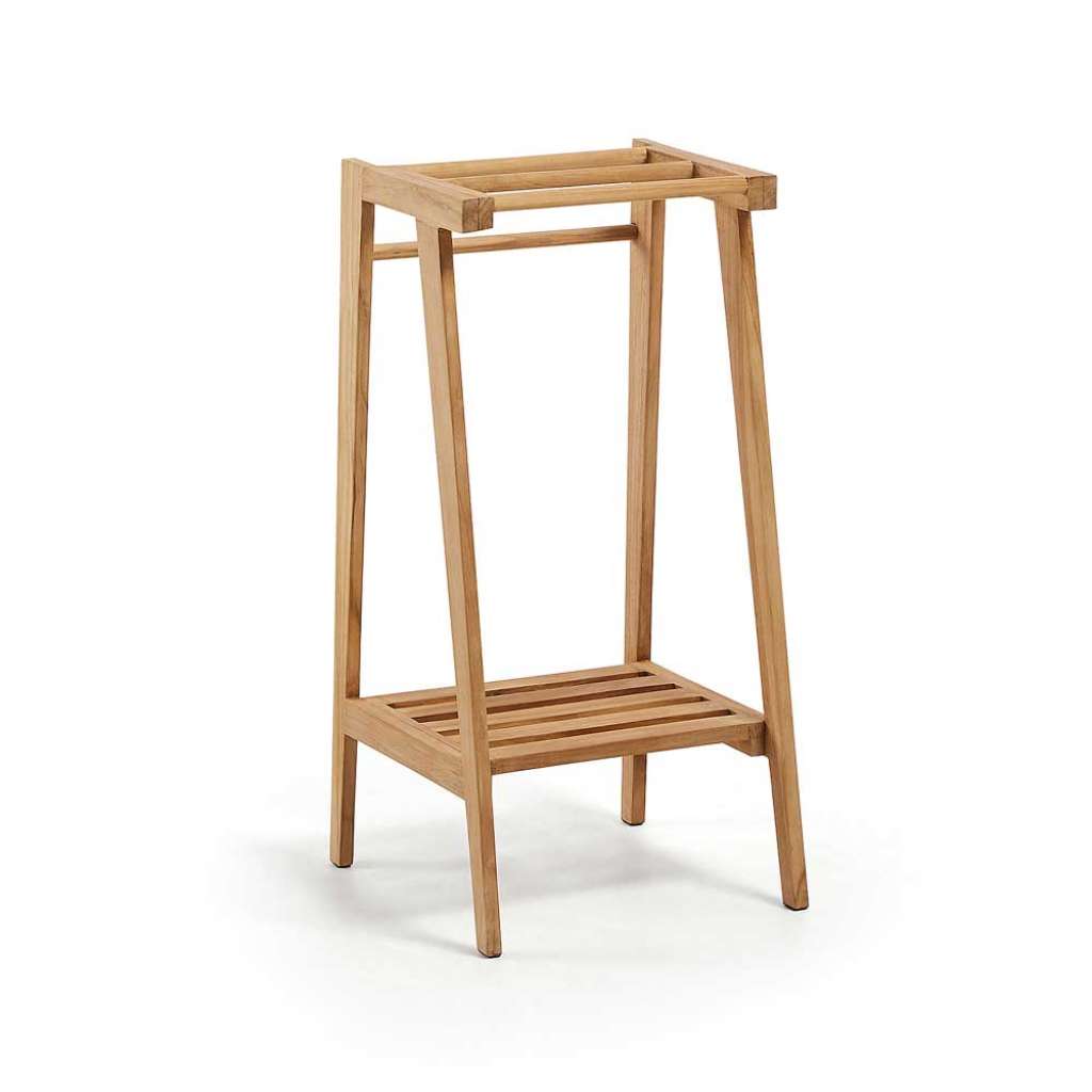 Massivholz Handtuchhalter aus Teakholz 40 cm breit