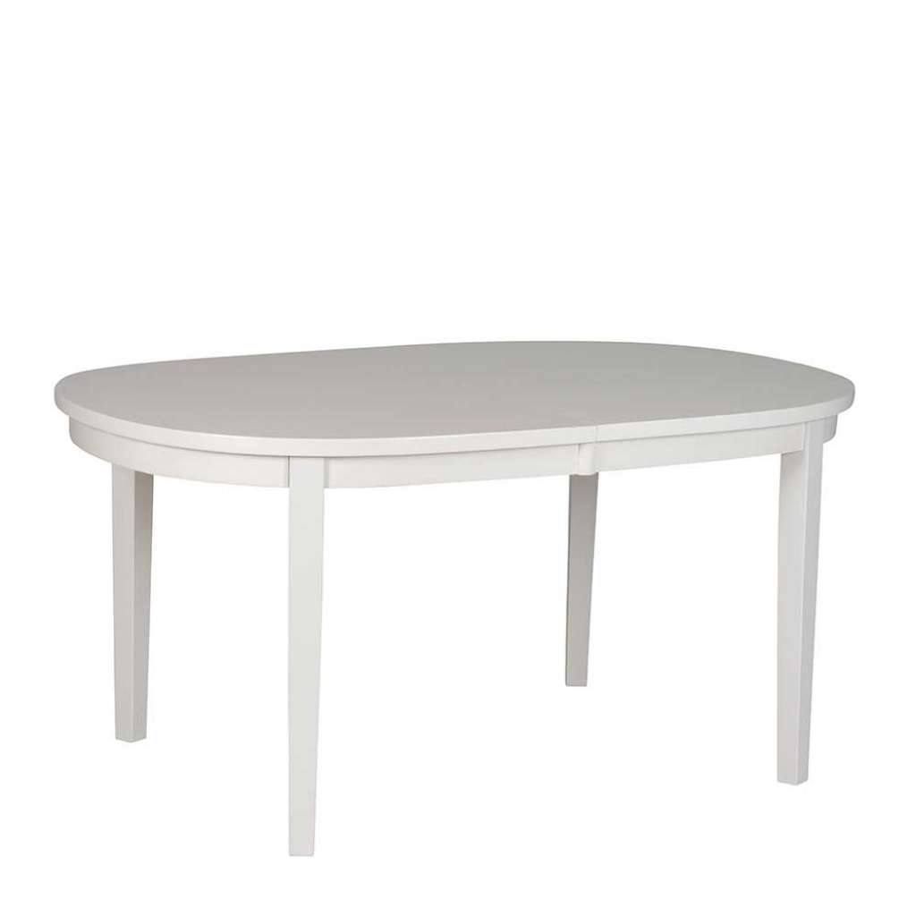 Weißer Küchentisch mit Mittelauszug Skandi Design