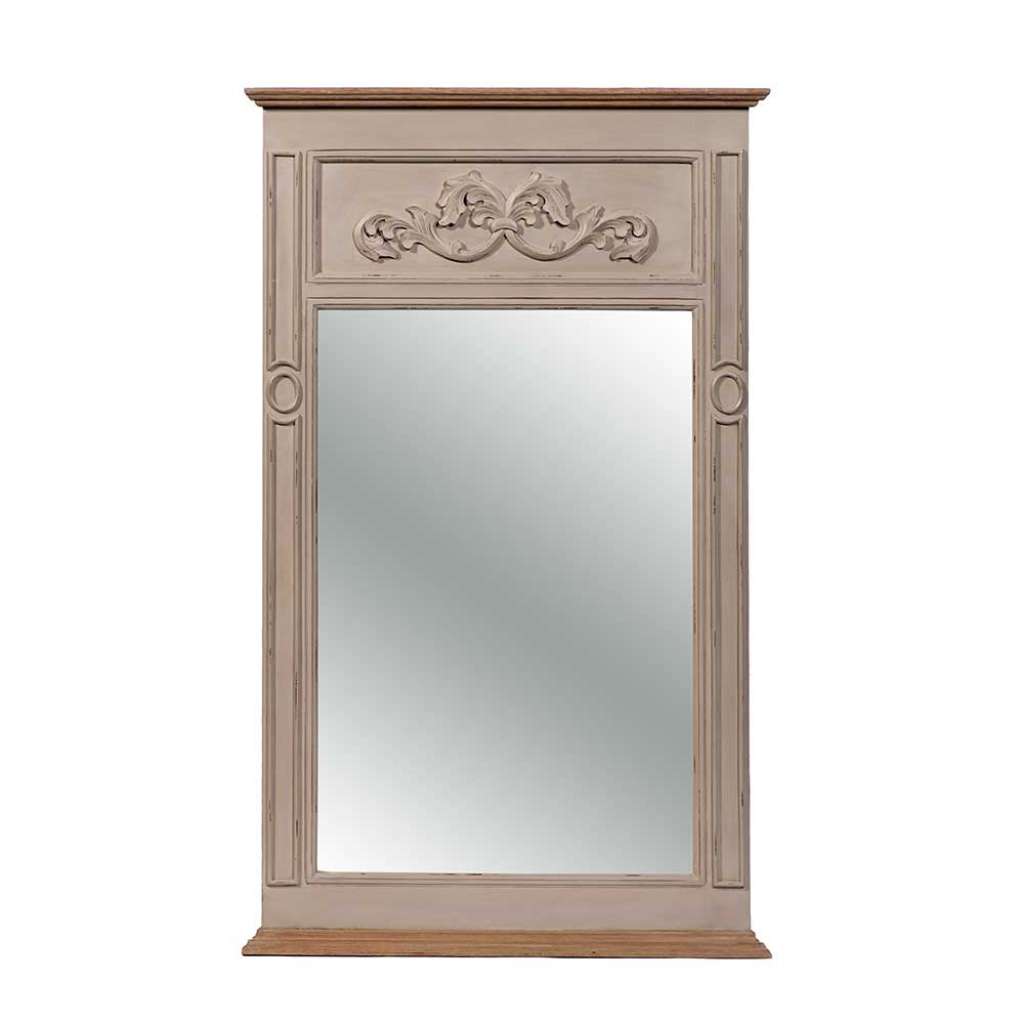 Garderobenspiegel im Vintage Design Creme Weiß