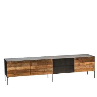 Lowboard aus Teak Recyclingholz Loft Style