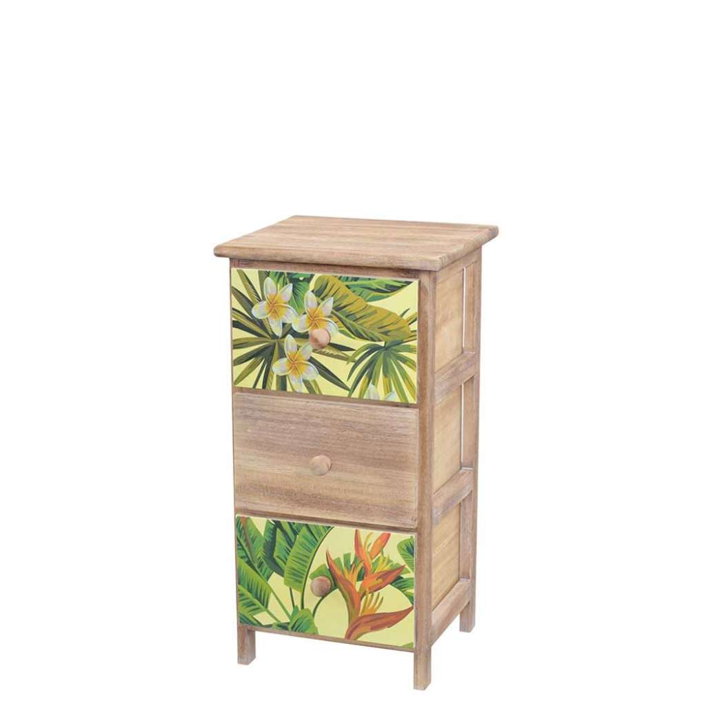 Bettkommode aus Massivholz Dschungel Design