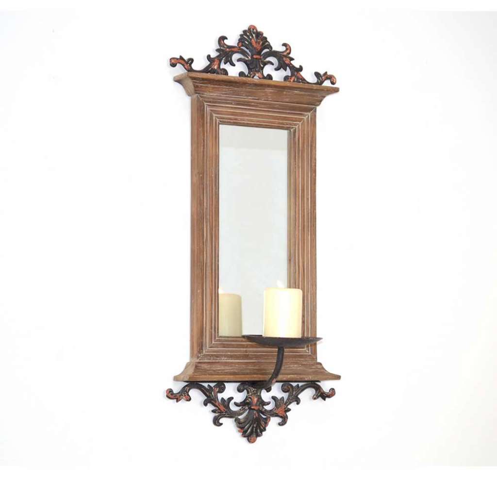 Flurspiegel aus Massivholz Vintage Look