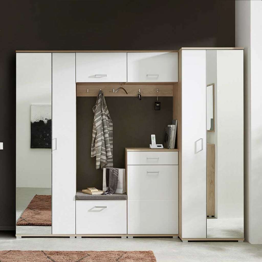 Flurmöbel Set in Weiß 260 cm breit (6-teilig)